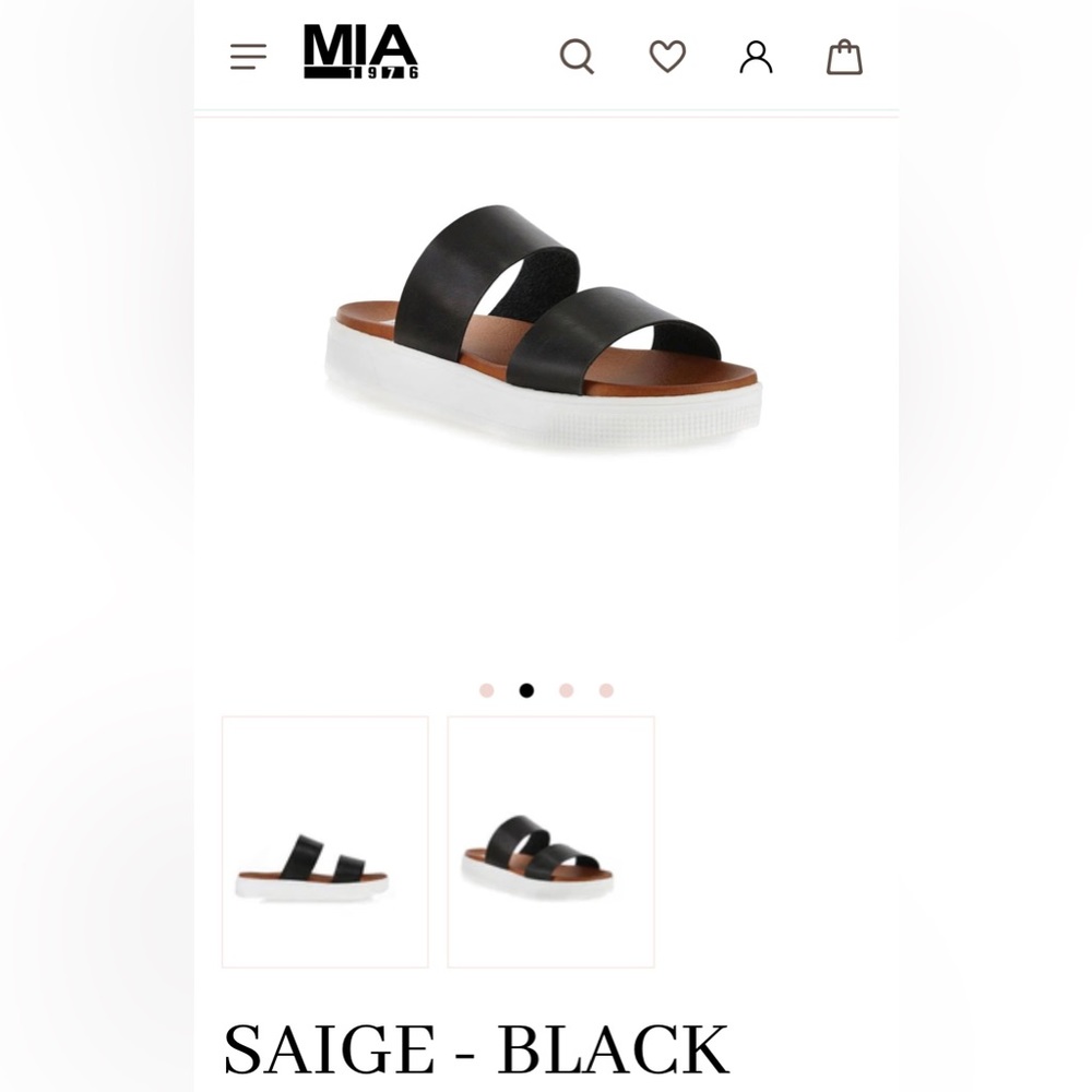 MIA Saige black platform sandal size 10